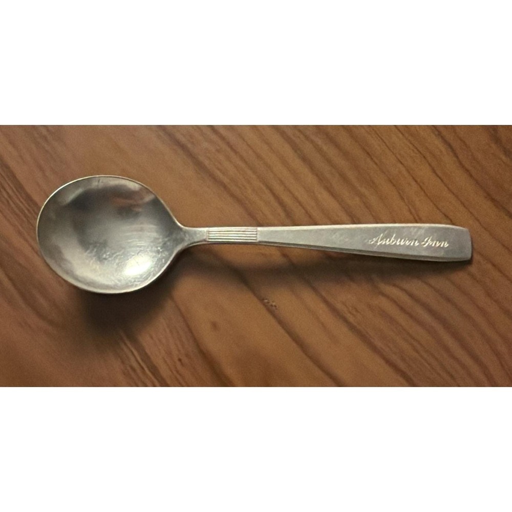 VTG Oneida Silver-plate Restaurant Hotel ware Soup Cereal Spoon From Auburn Inn